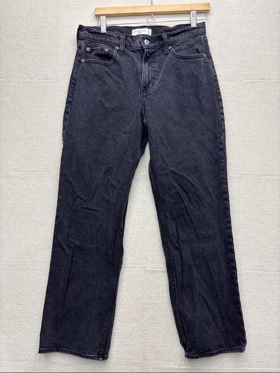 Abercrombie & Fitch Denim - Abercrombie & Fitch The Baggy Low Rise Curve Love Jeans 27 4R Faded Black